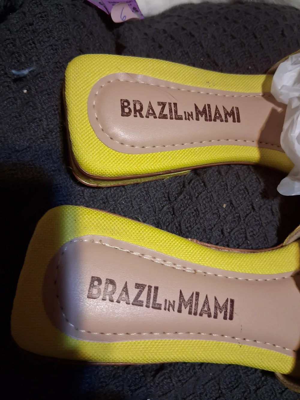 New Brazil In Miami Beaded Evil Eye Shoes 36 5.5 Yellow Blue